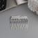 Hair crest "Medea", set 2 pcs., Waves, 5 × 4 cm, silver