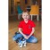 Robot dog “Ki-ki”, programmable, on the control panel, interactive: sound, light, dancing, musical, on batteries, in Russian, blue