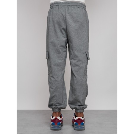 Joggers male, size 52, gray color-11