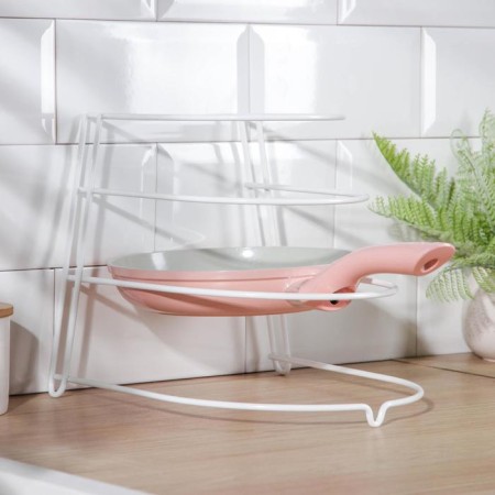 Storage for storage of pans table, 3 compartments, 23 × 24 × 27 cm, white color-1