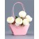 Flower bag embossing is pink, "the most beautiful", moisture -resistant, 23x15x9 cm