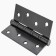 Door loop Renz 100-4bb FH B, 100*75, 4 undershore, black color, 2 pcs