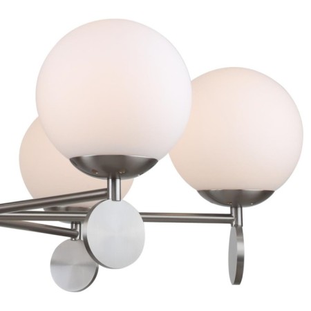Marse27 6xe27 rod chandelier 60W, size 82x82x52-70 cm, Nickel color-1