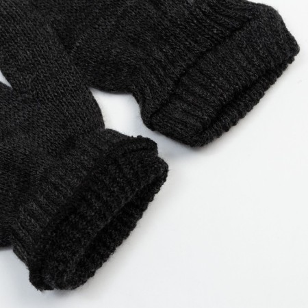 Male gloves, color dark gray melange, river 20-2