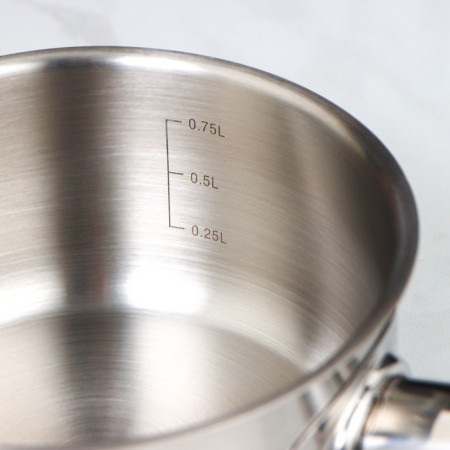 Bucket without a lid “catering”, 1 l, d = 14 cm, h = 7 cm, metal handle, with a heat distribution layer, induction-1