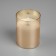 LED candle golden, 7.5 × 10 × 7.5 cm, wax, plastic, batteries AAAX3 (not in the kit), glow warm white