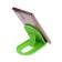 Luazon phone stand, folding, adjustable height, rubber insert, green