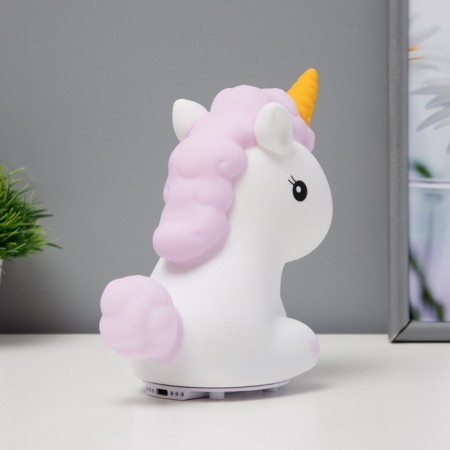 Non-Meshsh "Antistress Unicorn" LED white-violet 18x10x16 cm-8