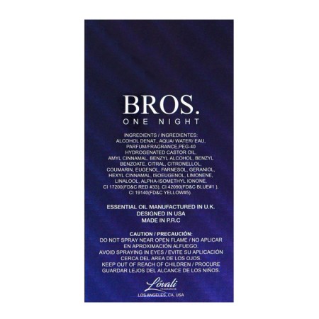 Tuale water men's BROS ONE NIGHT OBSCURE (based on Hugo Boss Bottled Night), 100 ml 1070975-4