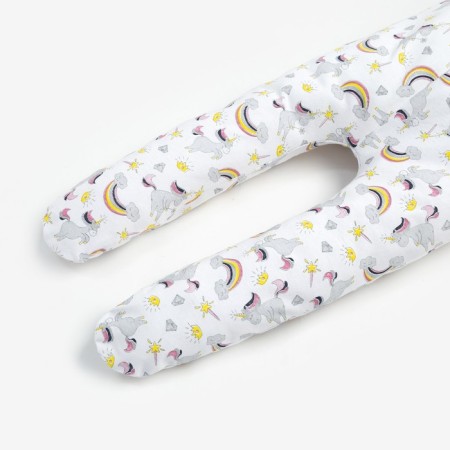 Sliders for a girl, white color/unicorns, height 80 cm-2
