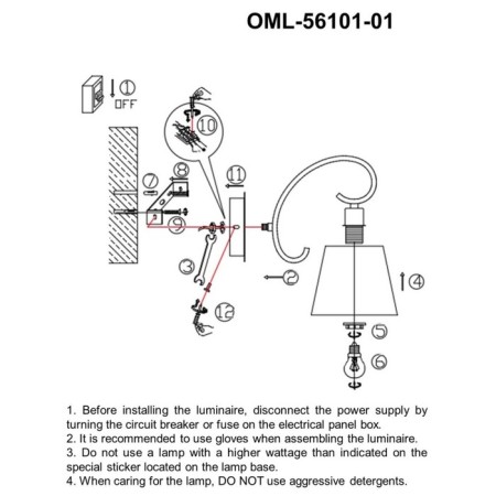 Wall lamp (sconces) Laveno E14 60W-5