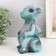 Figure "Dragon" 18x10x10 cm, turquoise