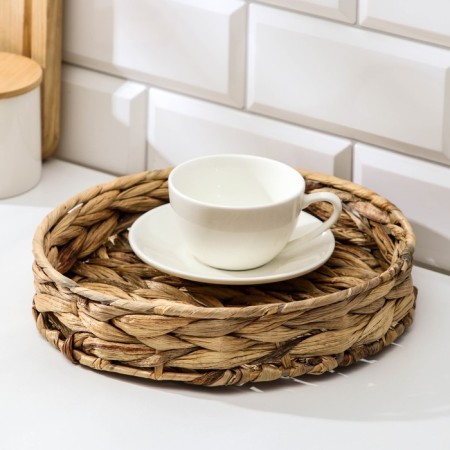 Basket for serving the renal "reed", d = 24 cm, from straw-1