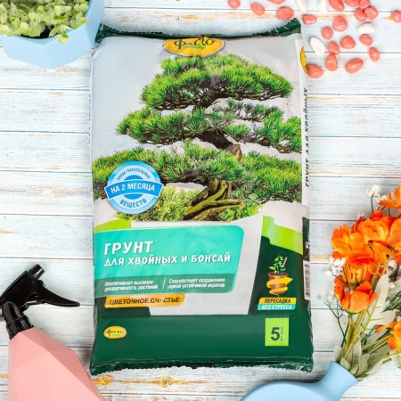 Soil FASCO for coniferous and bonsai flower happiness, 5 liters
