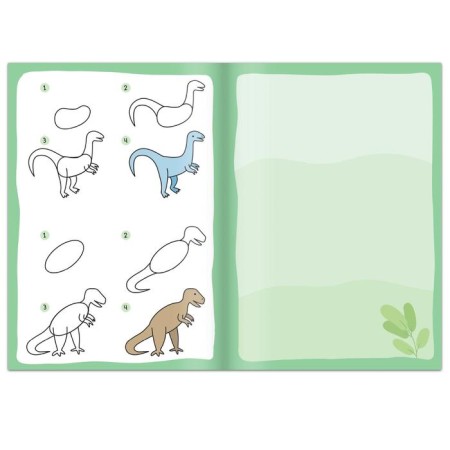 The book "I am learning to draw dinosaurs", 16 p.-2