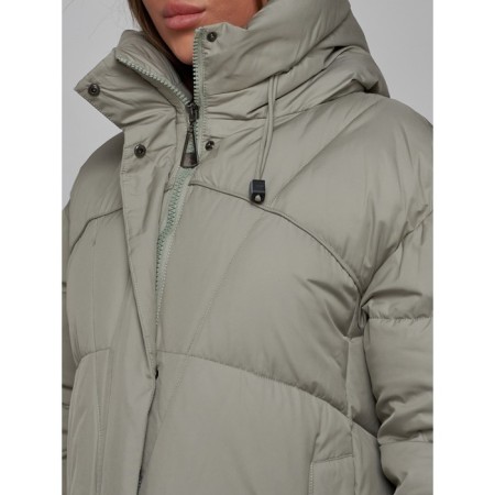 Coat insulated winter female, size 42, green color-15