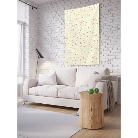 Decorative panel with photo printing "Blooming Love", vertical, size 150x200 cm