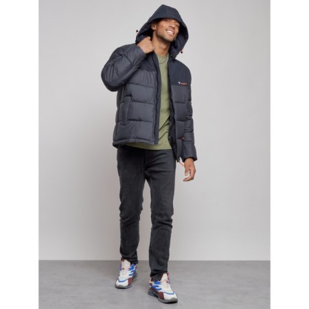 Sports male winter, size 60, dark blue color-4