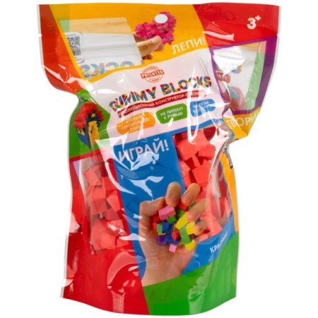 Designer - Gummy Blocks plasticine, red-3