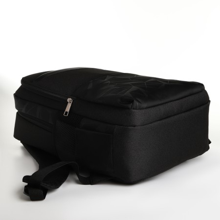 Youth backpack, 2 lightning departments, 4 pockets, with USB, black color-4