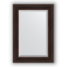 Mirror with fatset in the baguette frame - dark Provence 99 mm, 69 x 99 cm, evoForm