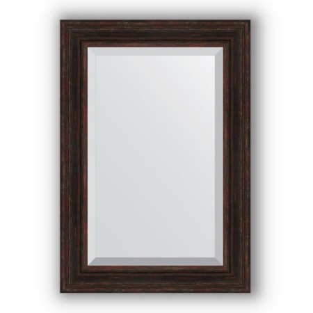 Mirror with fatset in the baguette frame - dark Provence 99 mm, 69 x 99 cm, evoForm