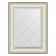 EvoForm mirror in a baguette frame, with an engraving, 78 mm, 54x72 cm, white skin with chromium