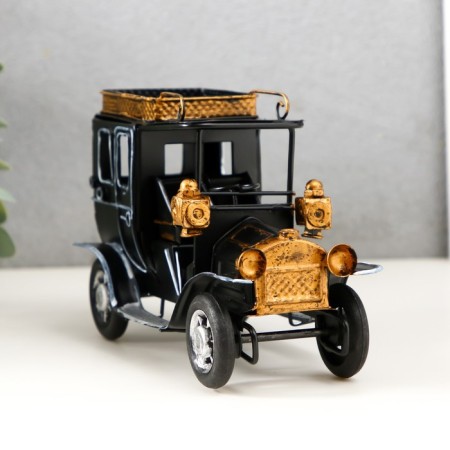 Metal souvenir "Retro. Black-gold car" 16.7x7.7x11 cm-4