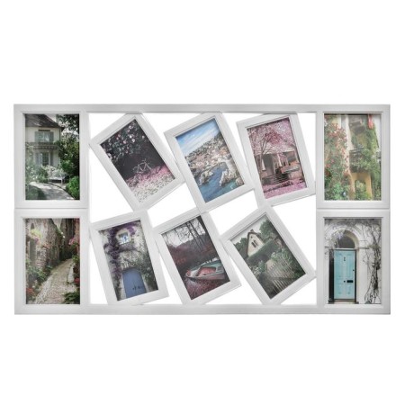 Photo frame plastic in 10 photos 10x15, 13x18 cm "Memories" white 40x73.5 cm-3