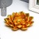 Polystone candlestick for 1 candle "Golden Flower" 3.5x12x12 cm