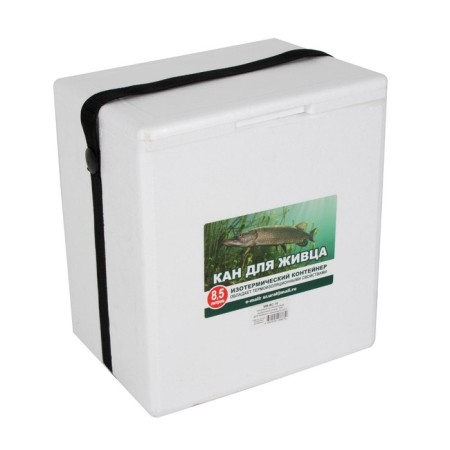 Container isothermal fishing universal kan for live bait from foam, 8.5 liters-1