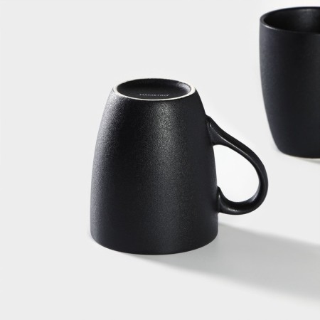 Porcelain mug Magistro Carbon, 380 ml, black color-3