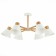 Ceiling EVOLUCE lamp. Sle103702-06. BUVE. 6x60 watts, E27, 73.5x73.5x37 cm, color light wood, white