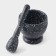 Stupa with pestle of the share "black marble", plastic, diameter 10 cm