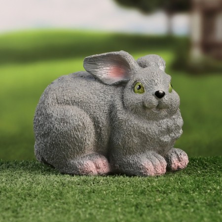 Garden figure "hare" gray, 16x18x16cm