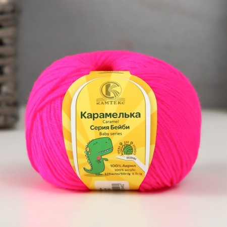 Yarn "caramel" 100% acrylic 175m/50g (224 neon)