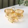 Glass Menacle "Circle", bowl size 10 × 6.2 cm, 3 pcs, gold color