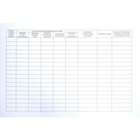 Magazine. Magazine for maintenance of fire extinguishers KZh-497-1