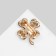 Brooch "Clover" multi-layer, white-green color in gold