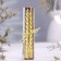 Set of candles of twisted, 1.5x 15 cm, 2 pieces, gold metallic