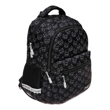 School backpack, with an ergonomic back, 39x27x16, Seventeen, universal, black-1