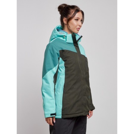 Ski jacket female winter, size 52, turquoise color-2