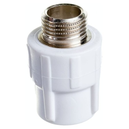 Combined "Politek" coupling, polypropylene, 20 mm x 1/2 ", external thread