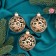 Set of balls plastic D-6 cm, 8 pcs "Frost" gold
