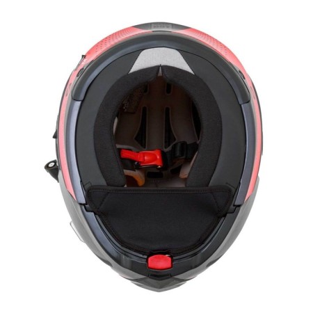 Snowmobile helmet Zox Condor Parkway, glass with electric heating, gloss, size m, red, black-7