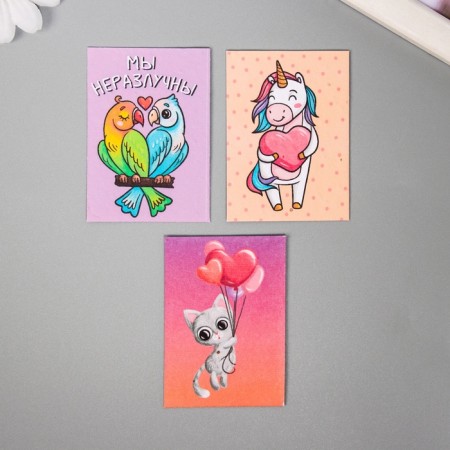 Set of postcards with seeds "grow itself" "Joy" 5*7cm