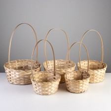 A set of wicker baskets (bamboo), 17xh9xh30, 19x9.5x32, 21x10x3.24x1111111111x37, 5 pcs