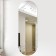 Wall mirror, interior, mirror stickers, decor on the wall, panel 45 x 15 cm