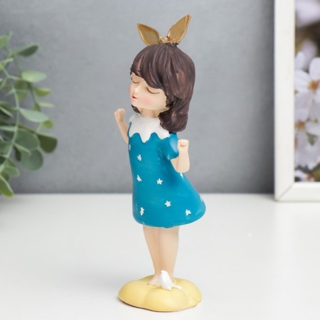 Souvenir Polystone "Baby in a dress with stars - hide and seek" 18x8x6 cm-3