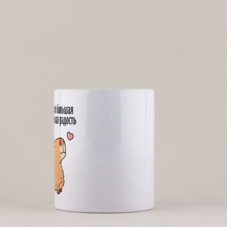 Ceramic Capibara mug, 320 ml, white color-1
